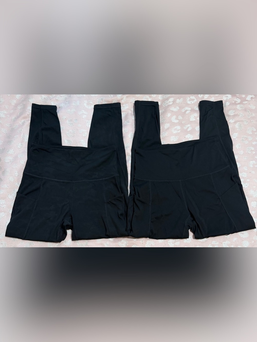 Ododos 2 Pairs of Black High Rise Performance Leggings Women's Size Small